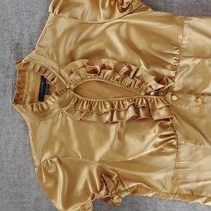 Gold Satin Blouse